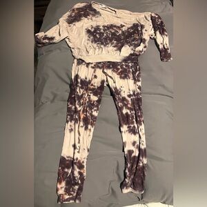 Young Fabulous & Broke Purple Tie-dye jogger set